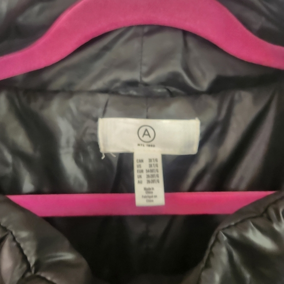 Addition Elle Black Winter Puffer Puffy Coat Jacket Plus Size 3X Lightweight - Picture 4 of 7